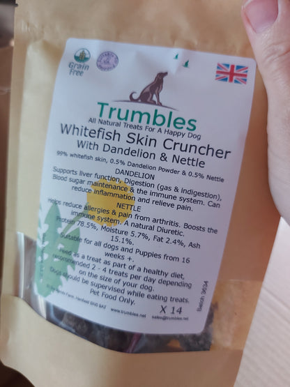 Fish Skin Crunchers With Dandelion & Nettle