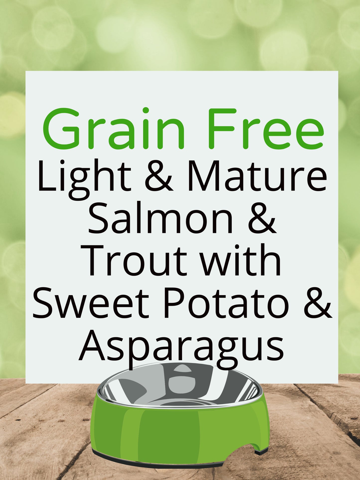 Grain Free Light & Mature Salmon & Trout with Sweet Potato & Asparagus